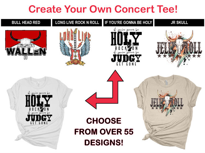 Concert &amp; Songs Create-Your-Own Apparel