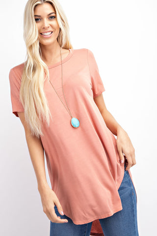 Basic High Low Knit Top