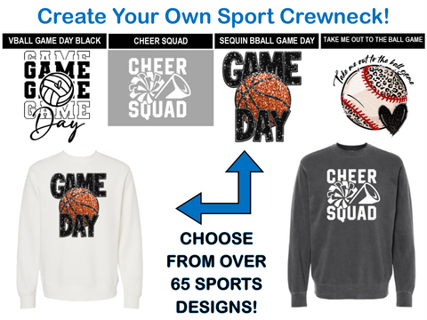 Soccer/Archery/Cheer Crewneck Create-Your-Own
