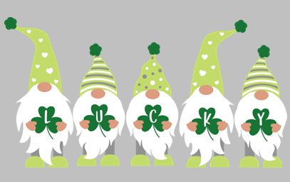 Lucky Clover Gnomes Print