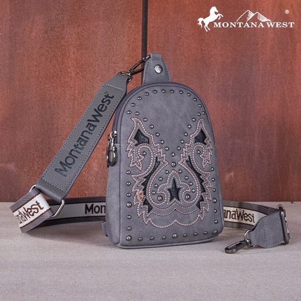 Montana West Embroidered Cut-Out Sling Bag