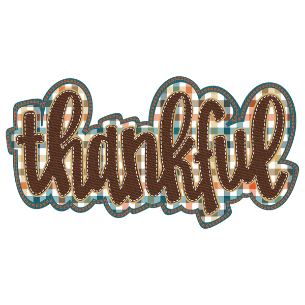 Plaid Thankful Print