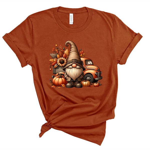 Rustic Orange Truck Gnome Print