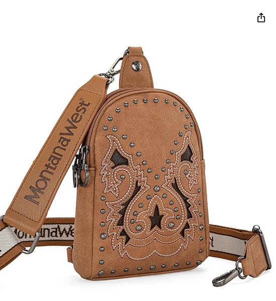 Montana West Embroidered Cut-Out Sling Bag