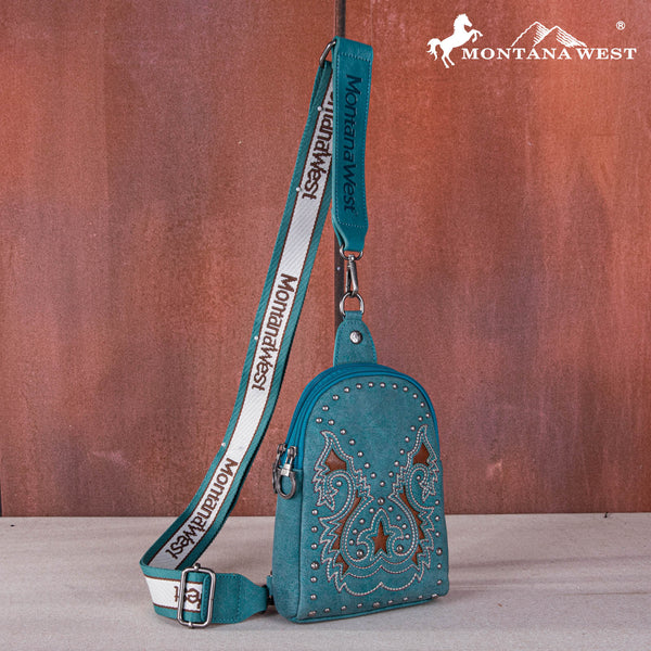 Montana West Embroidered Cut-Out Sling Bag