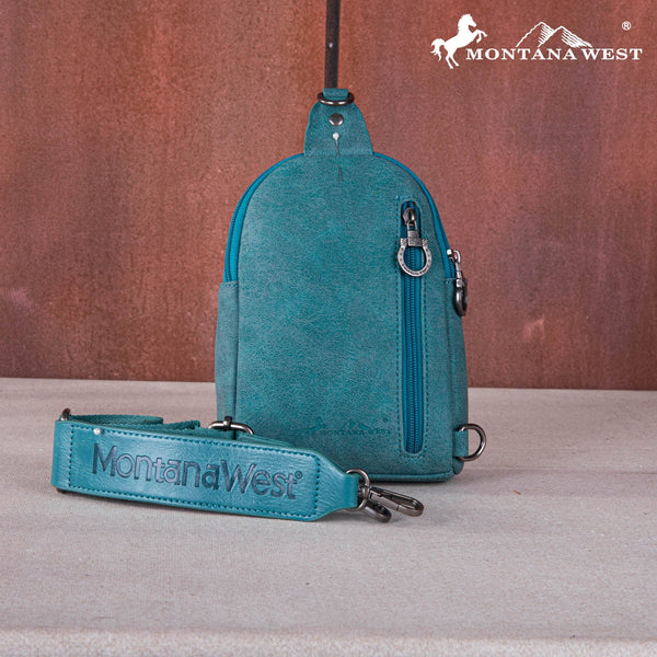 Montana West Embroidered Cut-Out Sling Bag