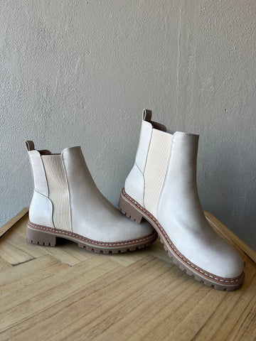 Corky Howl Ivory Bootie