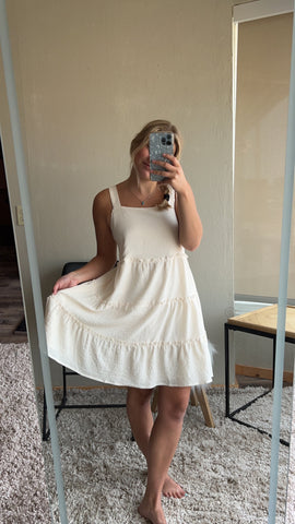 Babydoll 3-tiered Pearl Dress