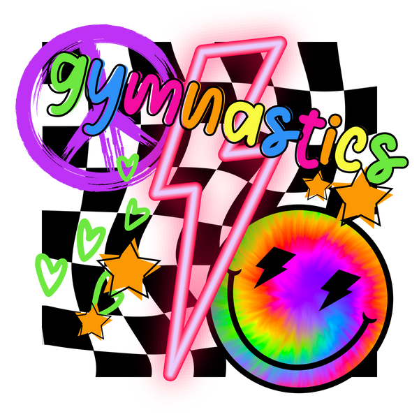 Neon Gymnastics Print
