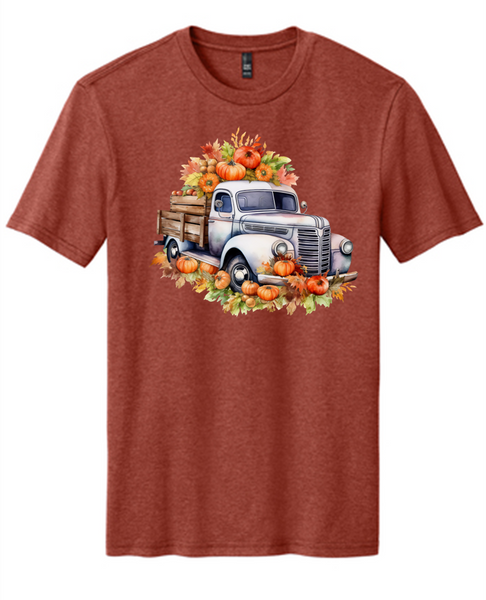 Pumpkin & Leaves Truck Print