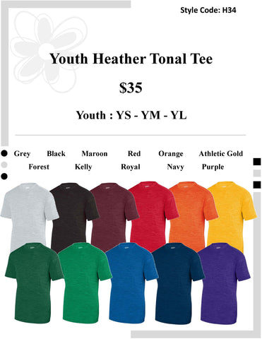 Youth Heather Tonal Tee