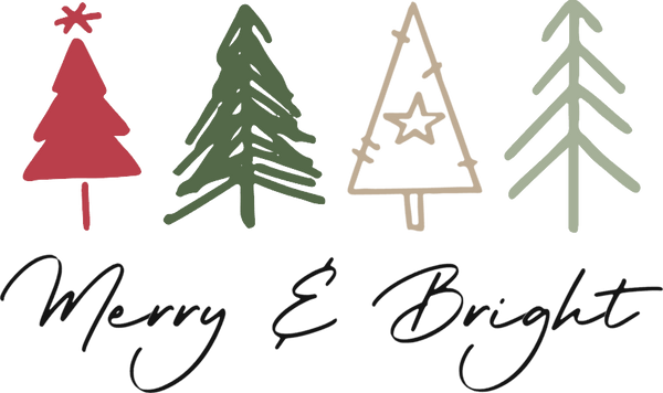 Merry & Bright Trees Print