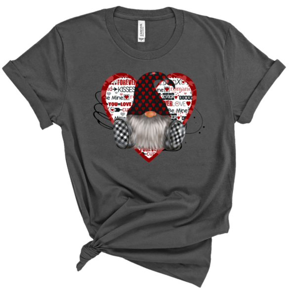 Red Heart Valentine Gnome Print