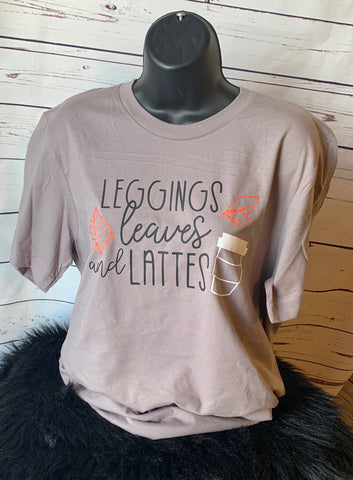 Latte's and Leggings, Pebble Softstyle Tee