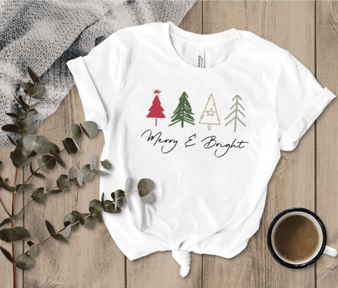 Merry & Bright Trees Print