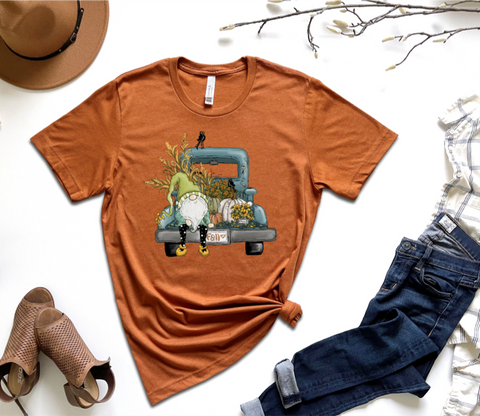 Fall Gnome Truck Print