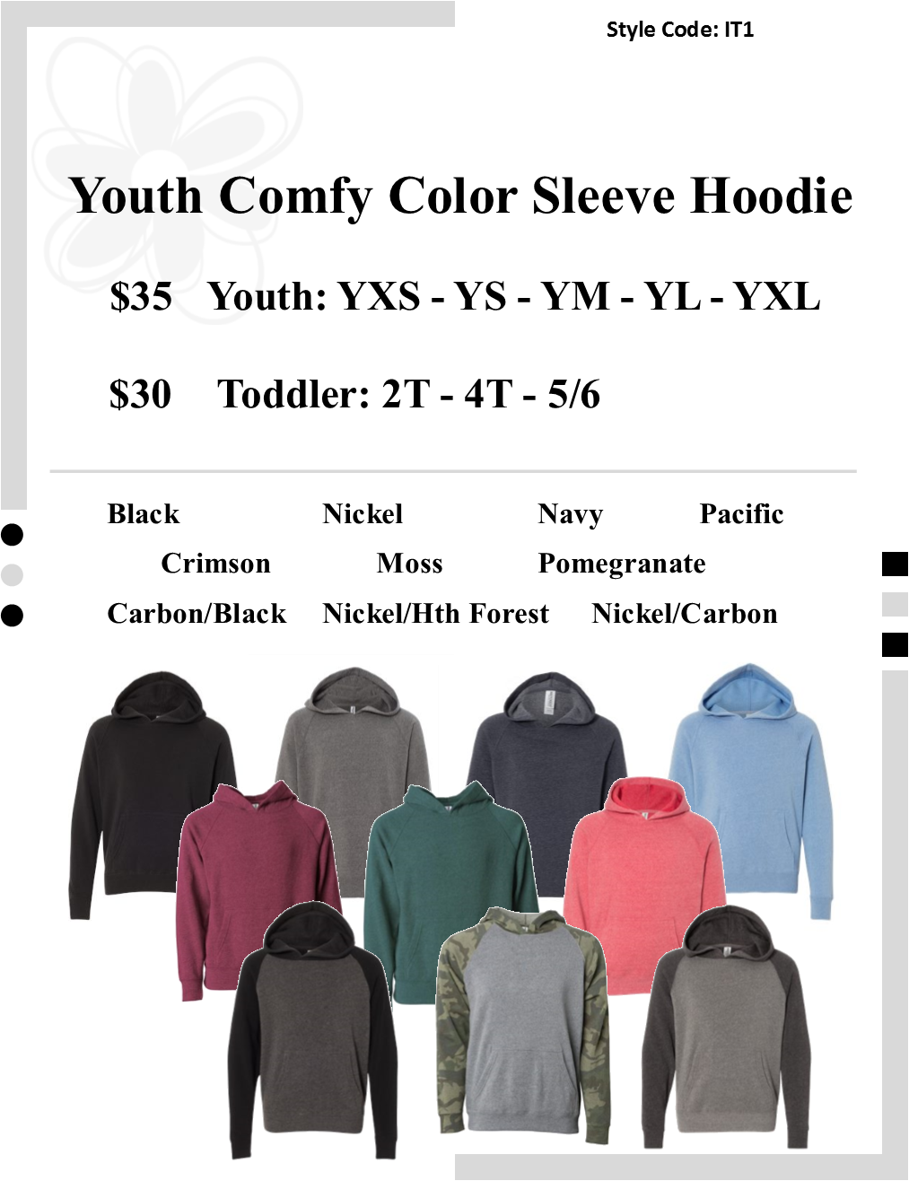 Youth Comfy Color Sleeve Hoodie