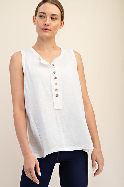 Rae Mode Button Henley Tank