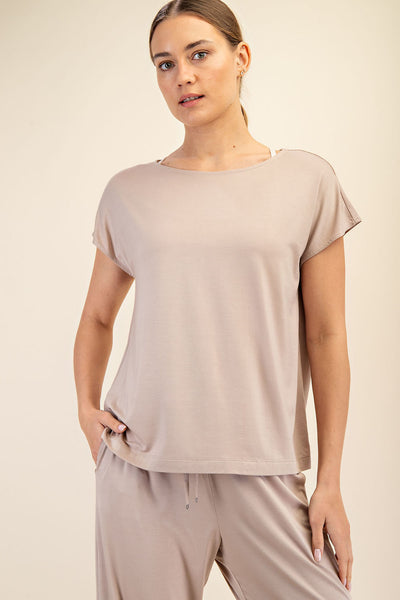 Rae Mode Viscose Boat Neck Top
