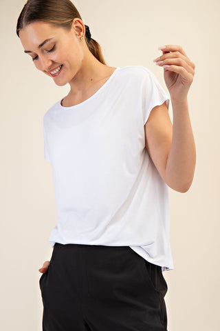 Rae Mode Viscose Boat Neck Top