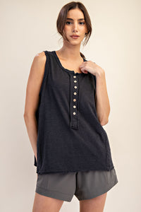 Rae Mode Button Henley Tank