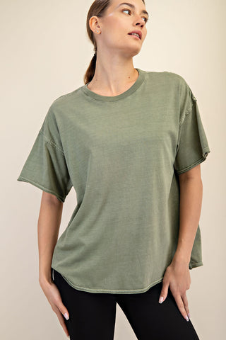 Pigment Washed Cotton Tee