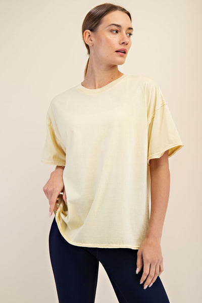 Pigment Washed Cotton Tee