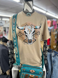 Boho Aztec Skull Tee