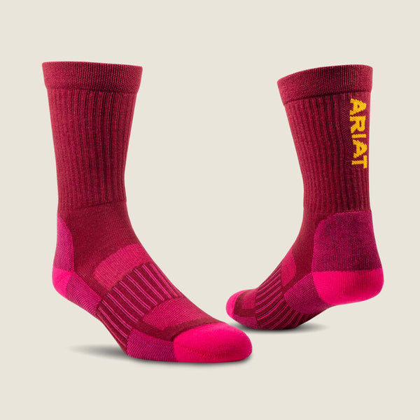 Ariat Women's Tek Series High Performance Crew Socks 2 Pk