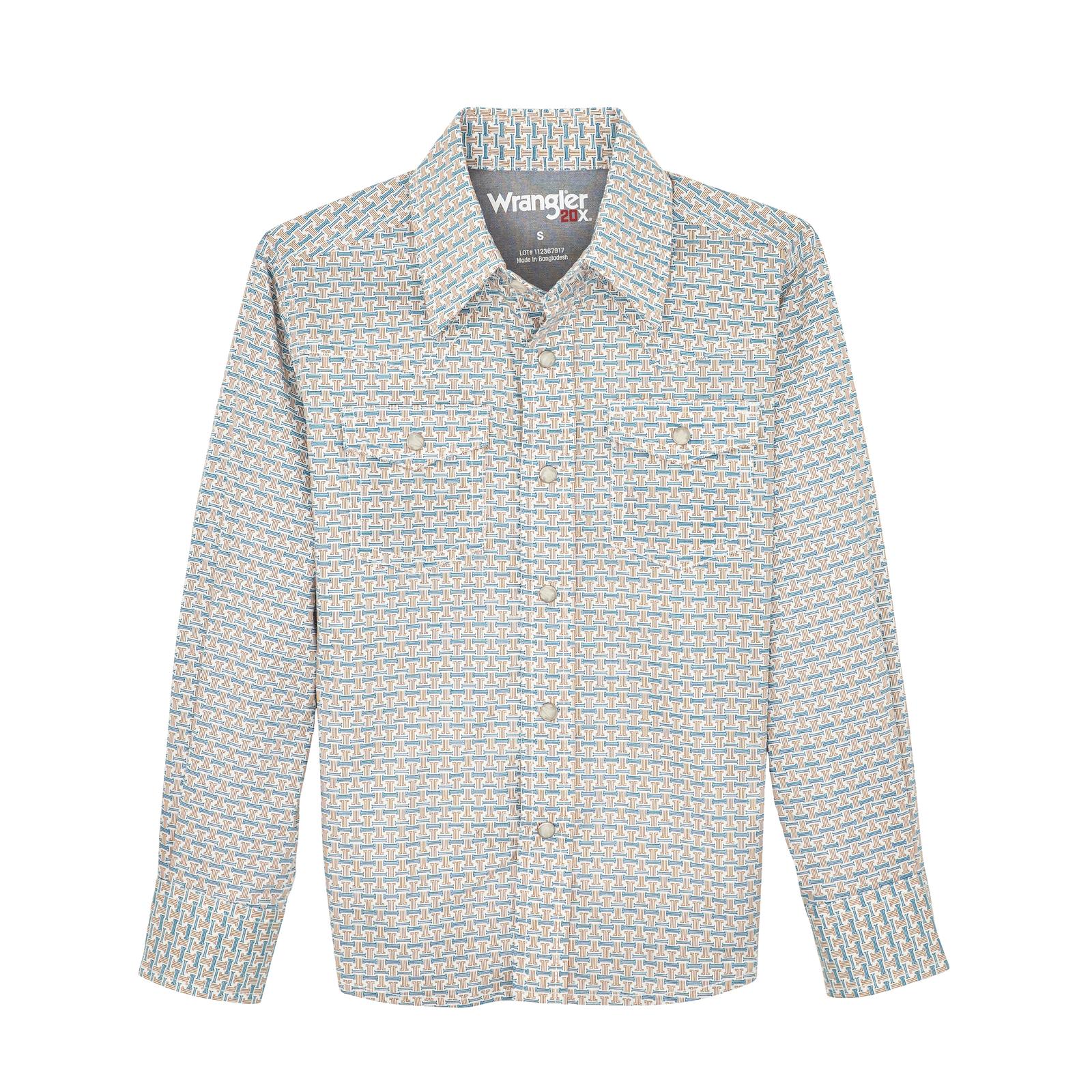Wrangler Boy's 20X Advanced Comfort Long Sleeve Shirt - RB/T