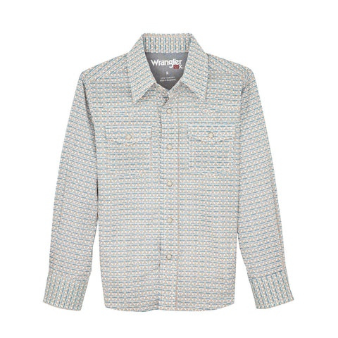 Wrangler Boy's 20X Advanced Comfort Long Sleeve Shirt - RB/T