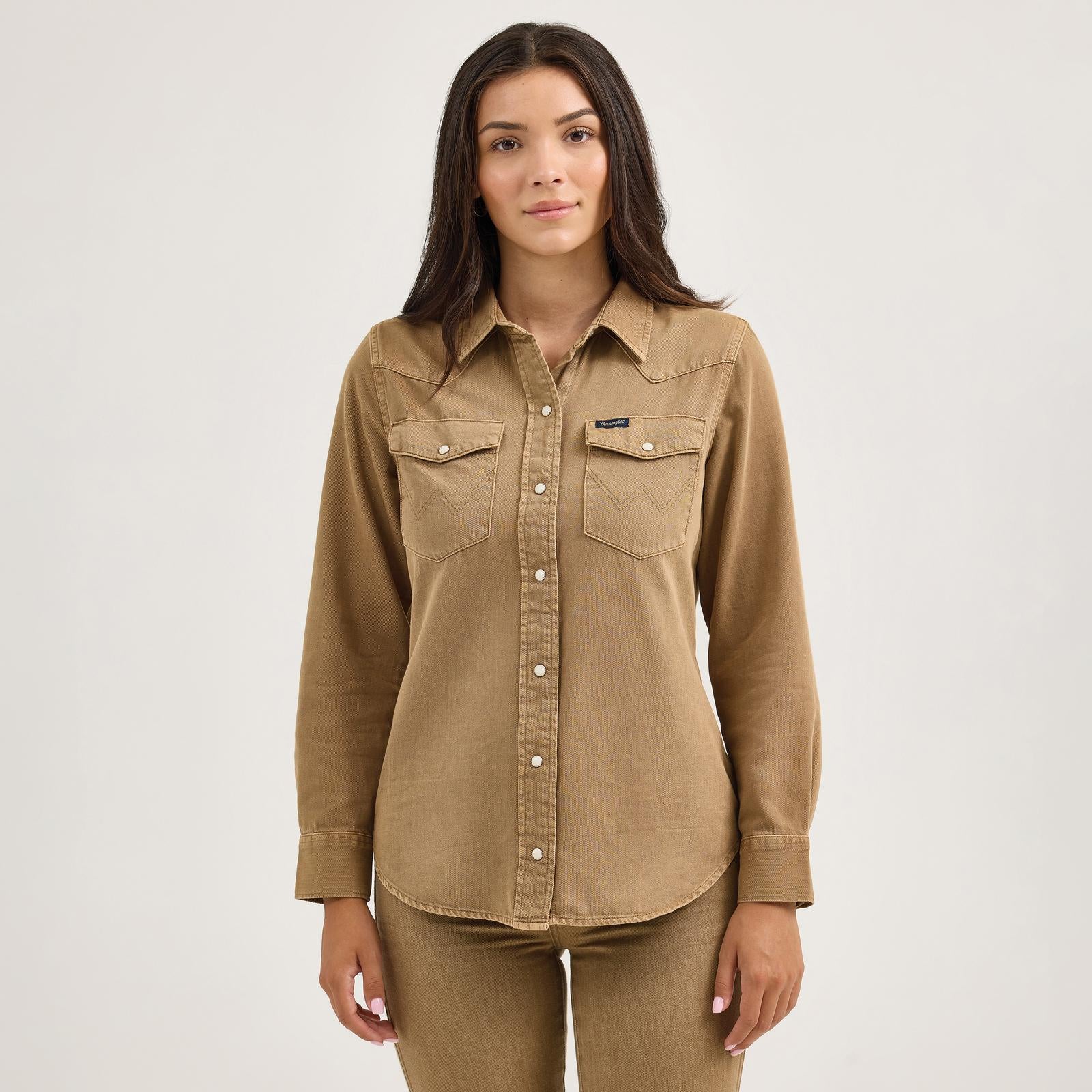Wrangler Retro® Western Vintage Snap Top - Brown