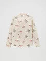 Girl's Wrangler Cowboy Horse Print Western Snap Shirt
