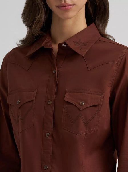 Women's Wrangler Sierra Western Slim Snap Shirt