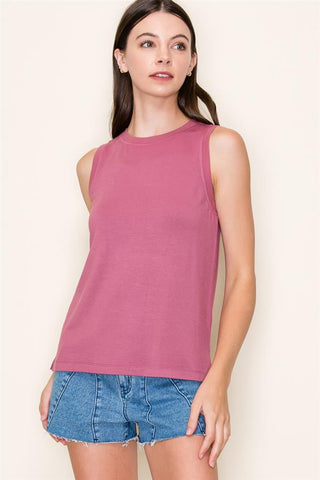 Marsala Sleeveless Modal Top