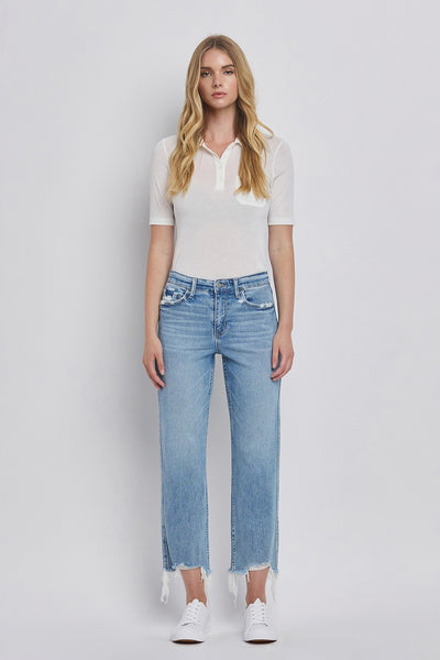 Vervet High Rise Straight Crop Jeans