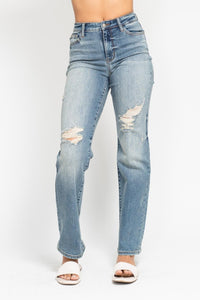 Judy Blue High Waist Distressed Dad Jeans