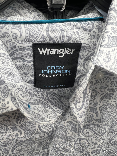 Wrangler® X Cody Johnson Long Sleeve Shirt - Classic Fit - Buttons - Charcoal