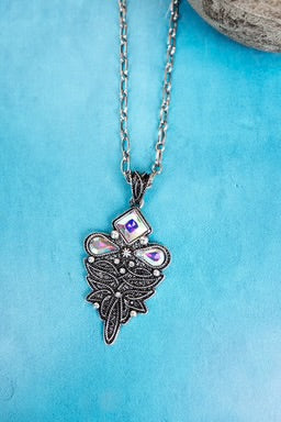 Iridescent Odessa Threads Necklace
