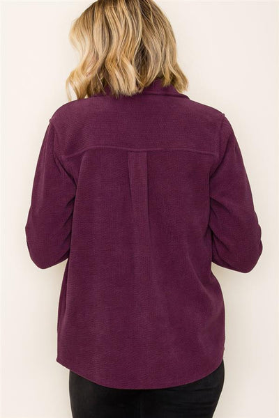 Button Corduroy Shacket