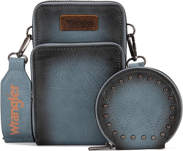 Women's Wrangler Crossbody Cell Phone Purse with Coin Pouch