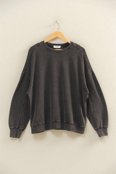Acid Wash Oversized Sweatshirt