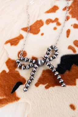 Emmeline Pearl Bow Necklace