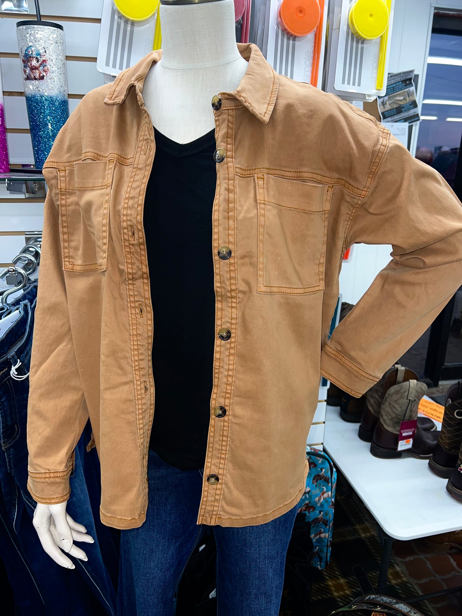 Rust Button Down Jacket