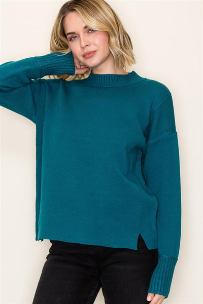 Side Slit Seam Sweater