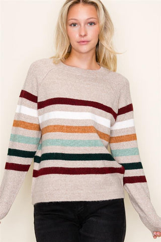Multicolor Chunky Stripes Sweater