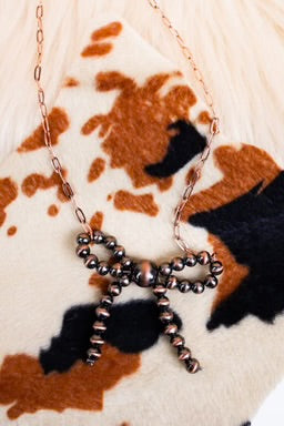 Emmeline Pearl Bow Necklace