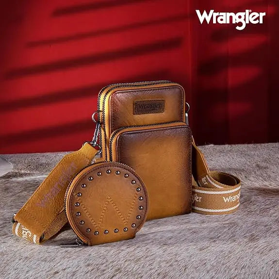 Women's Wrangler Crossbody Cell Phone Purse with Coin Pouch