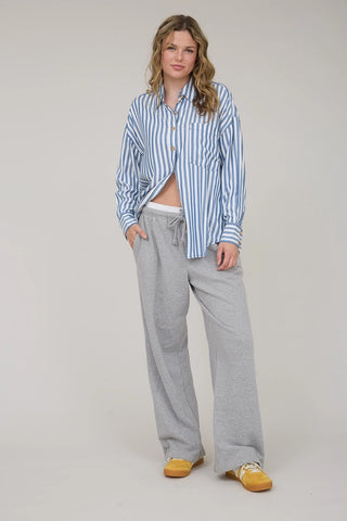 Striped Rayon Long Sleeve Shirt
