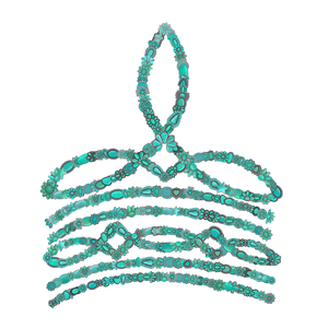 Turquoise Stone Boot Stitch Print